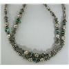 Image 2 : Navajo Silver Turquoise Double Strand Necklace