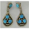 Navajo Silver Turquoise Earrings