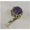 Image 1 : 14Kt Gold Amethyst Ring Size 8 3/4