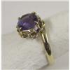 Image 3 : 14Kt Gold Amethyst Ring Size 8 3/4