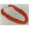 Image 1 : Navajo 10 Strand Coral Necklace