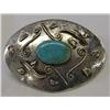 Image 1 : Navajo Silver Turquoise Belt Buckle