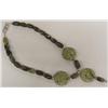 Image 1 : Natural Green Stone and Sterling Necklace