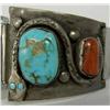 Image 2 : Zuni Silver Turquoise Watchband by Calavaza