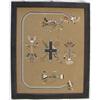 Image 1 : Framed Navajo Sand Painting by Harry E. Yabeny