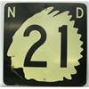 Image 1 : Antique North Dakota Route Sign