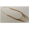 Image 1 : Navajo Liquid 12kt Gold Filled 30 Strand Necklace
