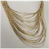 Image 2 : Navajo Liquid 12kt Gold Filled 30 Strand Necklace