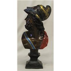 Bronze Bust of Roman Soldier