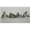 Image 2 : 4 Navajo Silver Turquoise Rings
