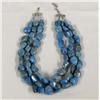 Image 1 : 3 Strand Large Turquoise Nugget Necklace