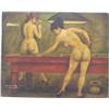 Image 1 : Alan Moore Western Painting Nude Pool Players