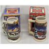 Image 1 : Two Budweiser Holiday Steins in Original Boxes