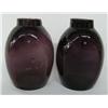 Image 2 : Two Amethyst Glass Eagle Vases