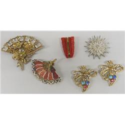 Collection of Six Estate Costume Jewelry