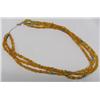 Image 1 : Three Strand Amber Turquoise Necklace