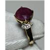 Image 2 : Ruby & Diamond Ring - 4.5ct Ruby w/ .05ctw Diam.