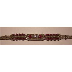 Ruby & Diamond Bracelet - 7+ Carat Total Weight