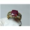 Image 1 : Ruby & Diamond Ring - 4.78ct Ruby w/ .08tcw Dia.