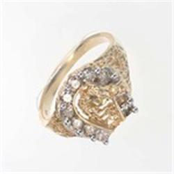 Men's 1ctw Diamond Horseshoe Ring in Yellow Gold