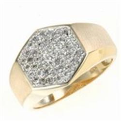 Men's 1 ctw Diamond Ring in Yellow Gold