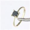 Image 1 : 1 ctw Black Diamond Solitaire Gold Ring