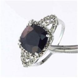 4.80 ctw Genuine Sapphire & Diamond Ring