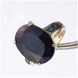 15 ctw Genuine Sapphire Ring in Yellow Gold