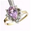 Image 1 : 2 ctw Amethyst & Diamond Gold Ring