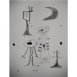 MIRO "LES FEMMES" ORIGINAL LITHOGRAPH 1948