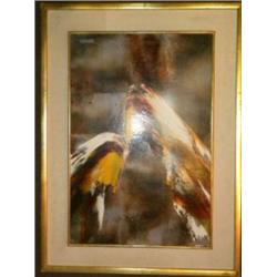 LEONARDO NIERMAN "BIRD IN FLIGHT" ORIGINAL OIL
