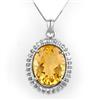 Fine 12.00 ctw Citrine Ladies Necklace