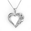 Image 1 : 0.12 ctw Diamond Heart Pendant