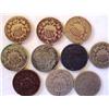 Lot of 10 Shield Nickels-