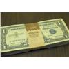 Image 1 : Lot of 100 Silver Certificates- Circulated