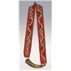 Image 1 : Cree Powder Horn with Beaded Strip, 19th century