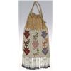Ojibwa Beaded Tobacco Bag, 11" x 6 1/2", 1910s