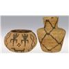 Papago Basket and Pima Vase, 1950s