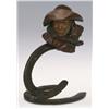 Image 1 : James Nathan Muir, bronze, 5 3/4", 1985, Cowboy and Horseshoes