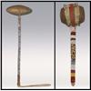 Image 1 : Sioux 19th Century War Club, 19" long, and 19th Century Beaded Berry Masher, 8" long