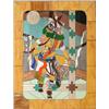Image 2 : Stained Glass Panel, 50 1/2" x 40 1/2" featuring Kachina Dancer