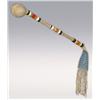 Image 1 : Northern Plains Ceremonial Club with Beaded Drop, 17" long, 19th century
