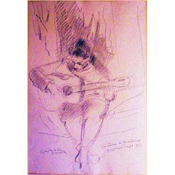 Raphael Soyer, Tina, Signed Pencil Drawing