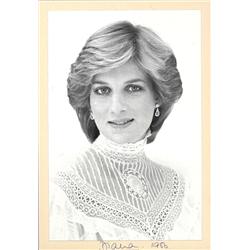 Princess Diana Signed Photo 1986