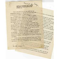 JFK Speech With Handwritten Notes