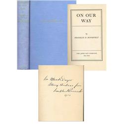 FDR Signed Book ''On Our Way'' 1934