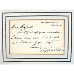 Woodrow Wilson ALS WH Card