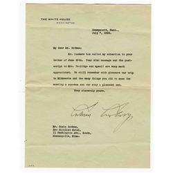 President Calvin Coolidge TLS 1925