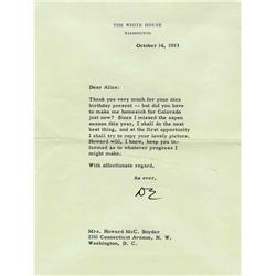 President Eisenhower TLS 1953