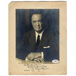 J. Edgar Hoover Signed Photo